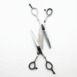 Set Tijeras Profesional D78-PS069 Filo Navaja y Esculpidora 6 -Silver
