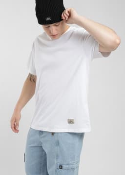 Polera Oversize Algodon Heavyweight Hombre Blanco XL