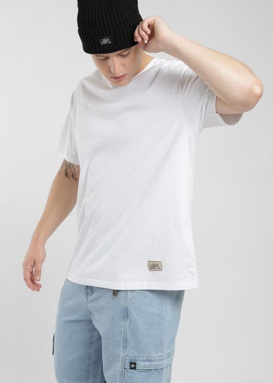 Polera Oversize Algodon Heavyweight Hombre Blanco M