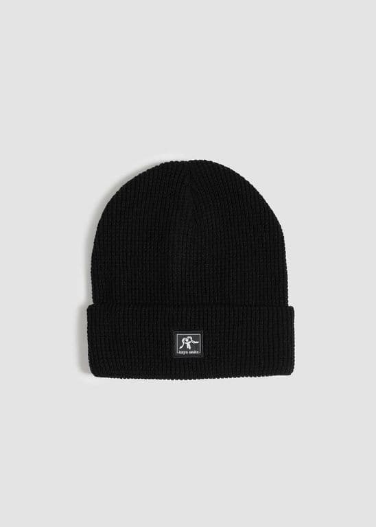 Gorro Beanie Waffle Negro 1