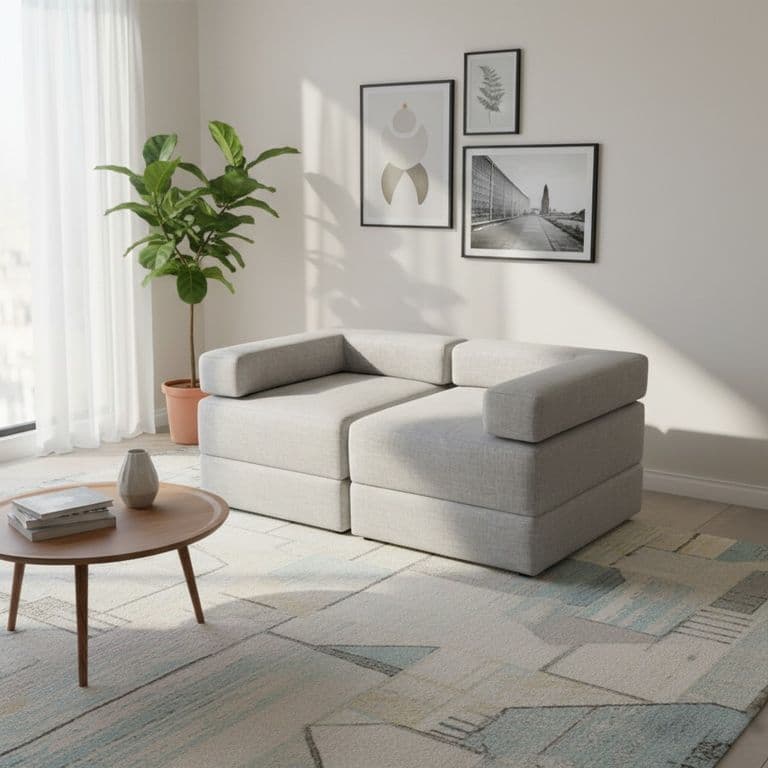 SOFA CAMA ARKOS EN LINO Gris claro
