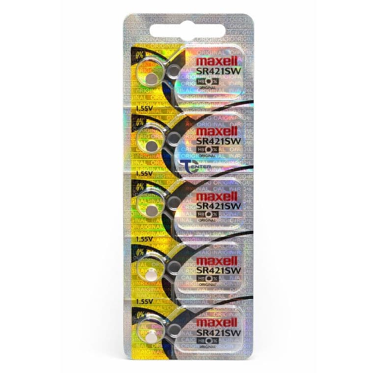 Pack 5 Pilas SR421SW (348) 1.55v Tipo Boton Holograma