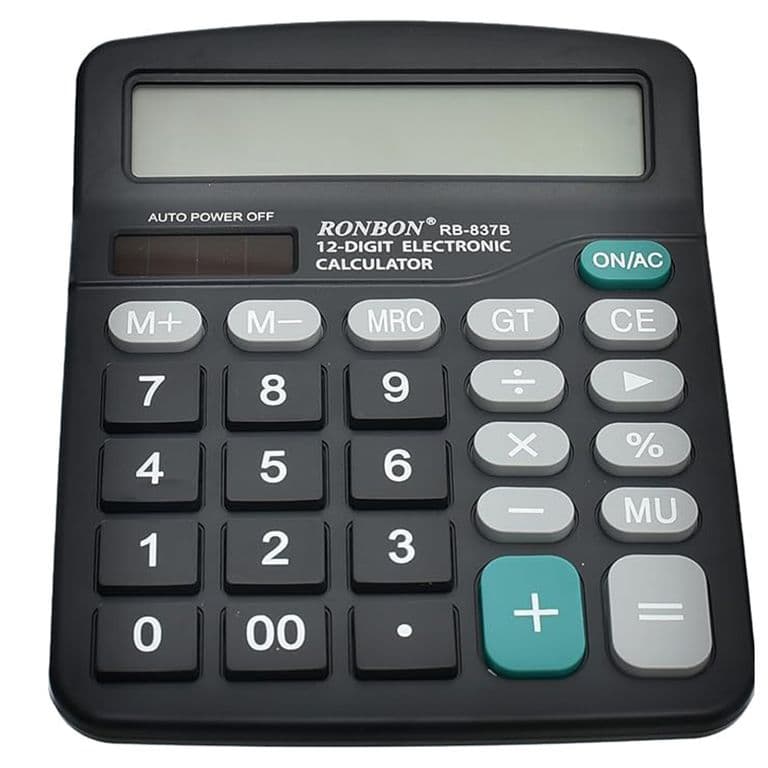 Pack 3 Calculadora RB-837B 12 Digitos Escritorio Oficina