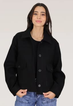 CHAQUETA PANO OVERSIZE Negro S