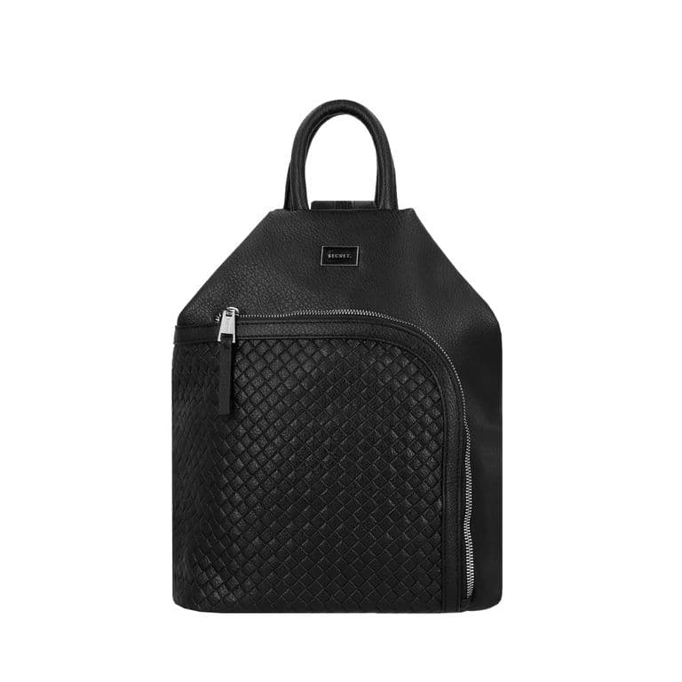 Mochila Mujer Oviedo Grande PVC Negra ST6 Negro L