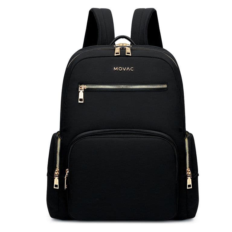 Mochila Mujer MOVAC Amaia Elegante Premium Impermeable Notebook 14" Trabajo Viaje Urbana Negro TALLA UNICA