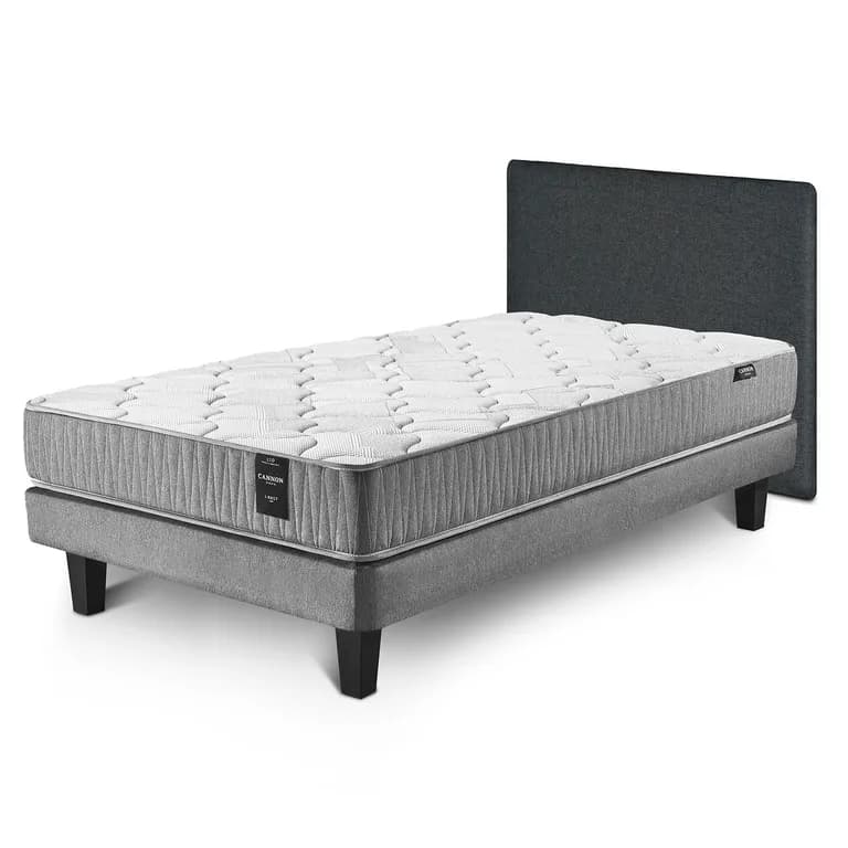 Cama I-Rest 1.5 Plazas + Respaldo Kir Negro