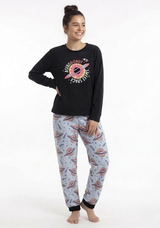 Pijama Teens nina Polar 65.1625M Negro 12