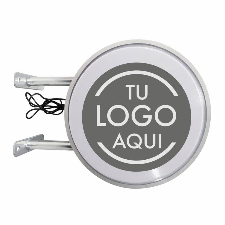 Letrero Led Circular Rompetrafico 50x50 Cm Aviso, Senaletica