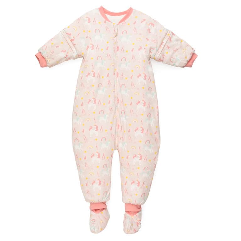 Saco de dormir bebe TOG 3.5 con piernas Nina Unicornio frio Rosado Bebe 1-2 ANOS