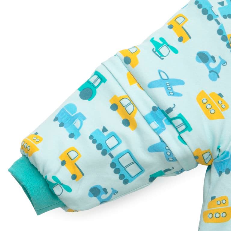 Saco de dormir bebe TOG 3.5 con piernas Nino Autos invierno Celeste 1-2 ANOS