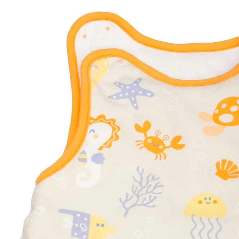 Saco de dormir bebe TOG 2.5 gota sin mangas unisex submarino Naranja Claro 0-6 MESES