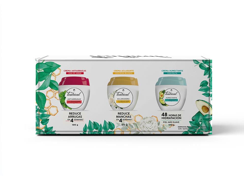 Pack Antiarrugas 100ml + Humectante 100ml + Aclarante 100ml