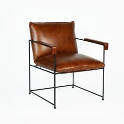 Sitial Borja de Cuero Natural Full Grain Caramelo 58x69x84 cm