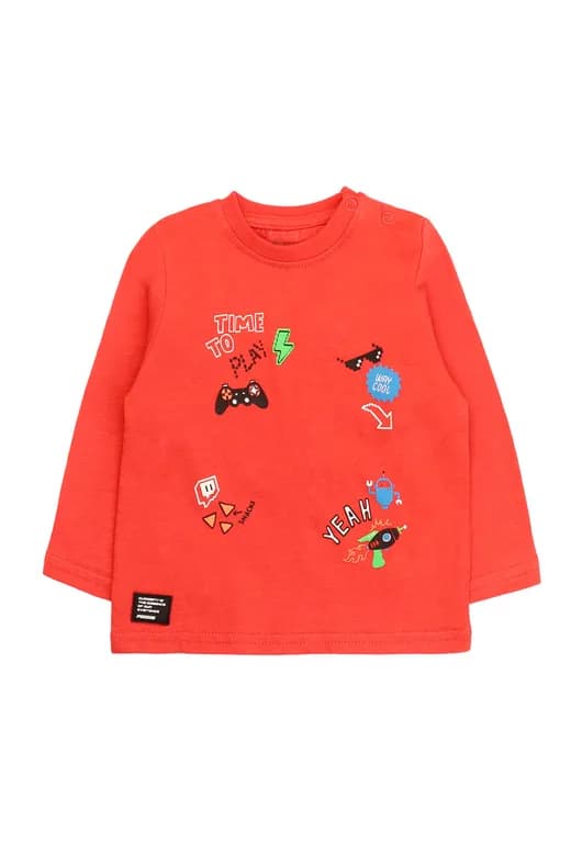 Polera Nino Attitude 2620142 Naranjo Naranjo 18-24 MESES