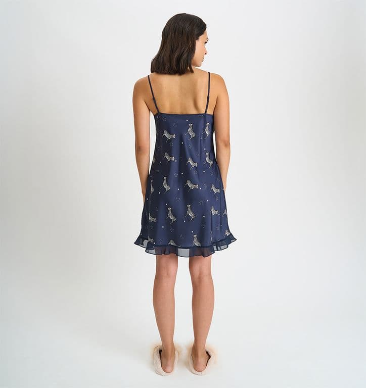 MINI MUJER VUELO AZUL ESTAMPADO Azul S