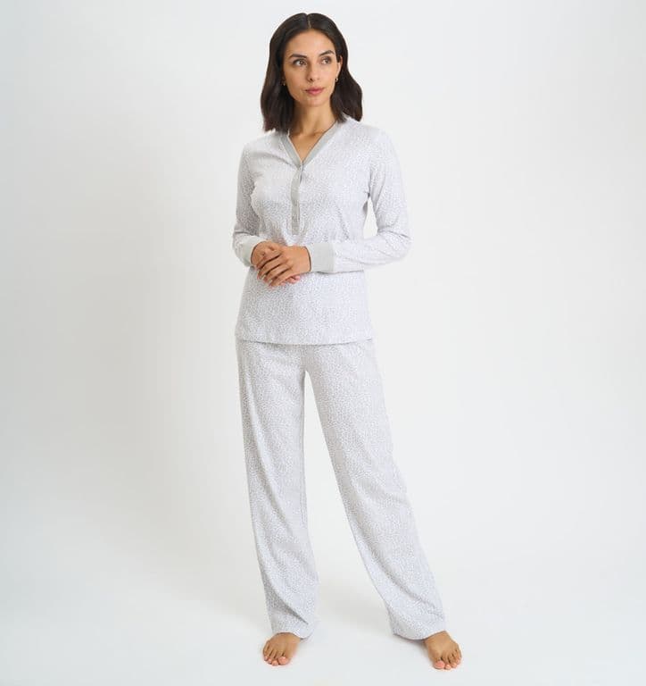 PIJAMA MUJER ROCIO AZUL ESTAMPADO Azul S