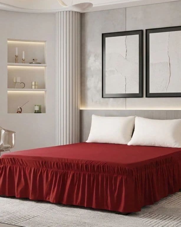 Faldon de Cama Estilo Moderno y Ajuste Perfecto 2 Plazas 150X200 CM