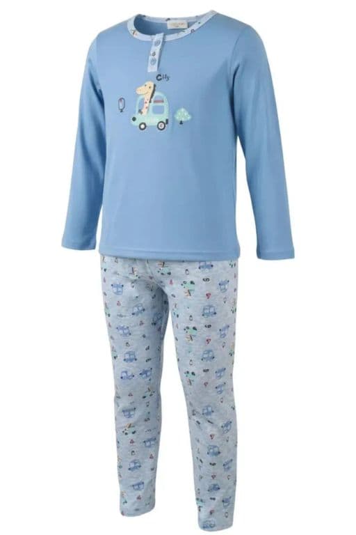 Pijama Nino Verano. Manga Larga. Disenos. Talla 6 A 14 411 Azul 6