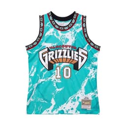 Camiseta Mitchell and Ness Vancouver Memphis Grizzlies Mike Bibby 10 Marble Azul S
