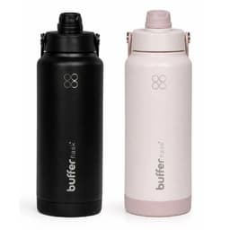 Termo Botella Agua Termica Acero Inox 1L 2 en 1 Set de 2 - Rosa