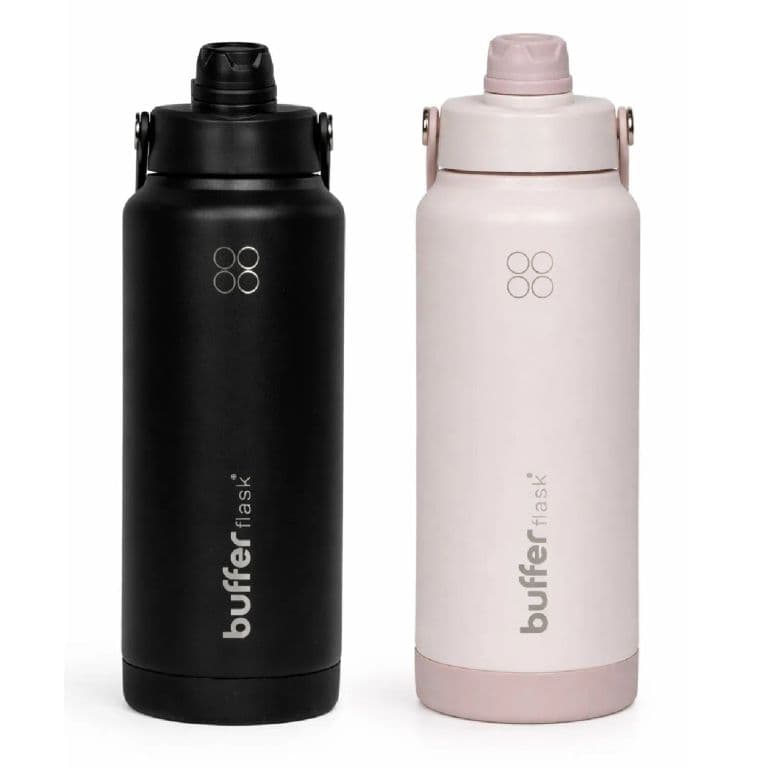 Termo Botella Agua Termica Acero Inox 1L 2 en 1 Set de 2 - Rosa