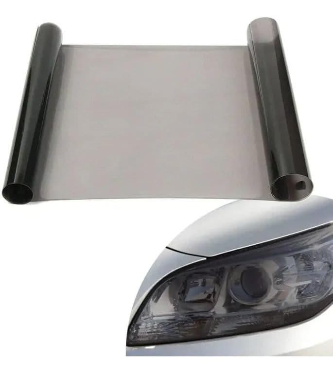 Vinilo Optico Para Focos Auto 30 Cm X 2 Metros Negro Claro