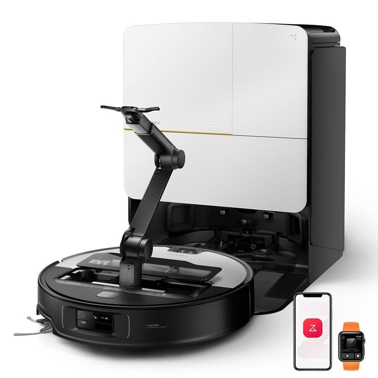 Roborock Saros Z70 Robot Aspirador y Fregona, Brazo OmniGrip, Alimentado por IA, Succion de 22,000Pa