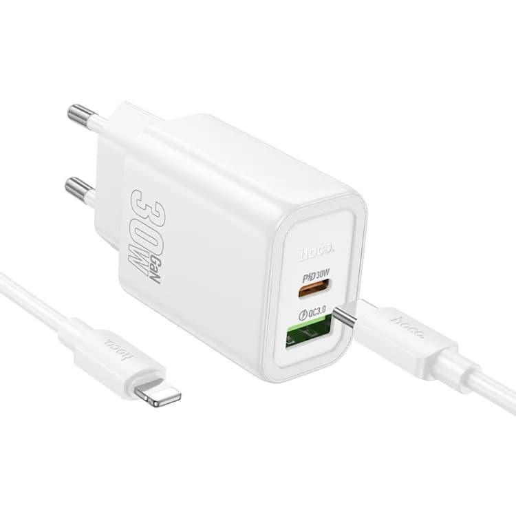 Cargador Certificado PD 30W GaN + Cable Lightning Iphone N63