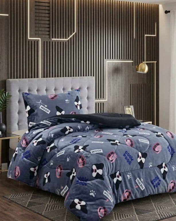 Cubrecama Plush con Chiporro Extra Suave y Termico Invierno Plaza y Media12