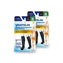 Pack Doble Pantorrillera Compresora M, Black Negro M
