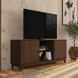 Rack 2 Puertas Essencia Caoba 65 x 160 x 40