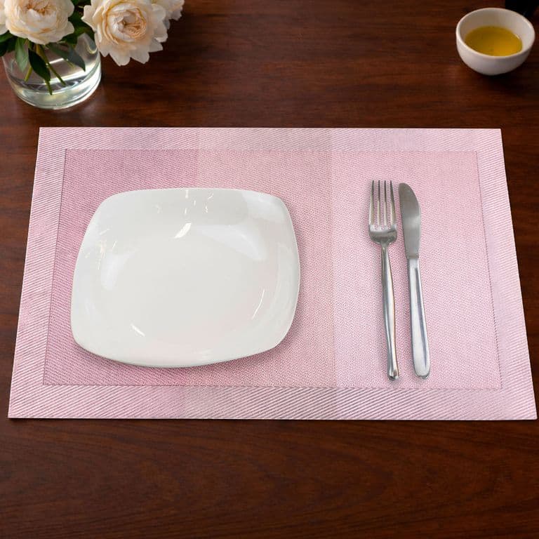 Pack 2 Individuales de mesa Home 45x30cm degrade rosa