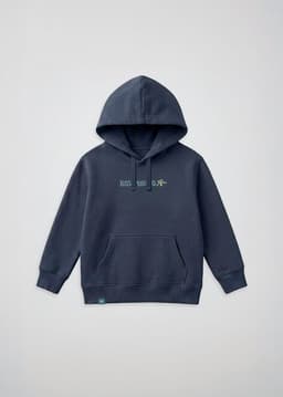 Poleron Hoodie Algodon Print Ninos Azul 7-8 ANOS