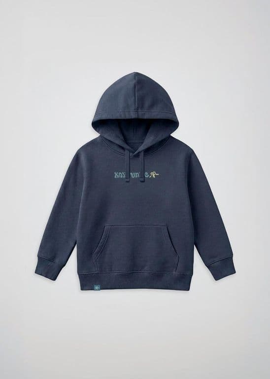 Poleron Hoodie Algodon Print Ninos Azul 7-8 ANOS
