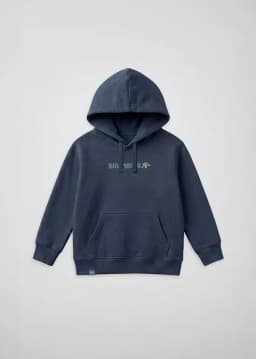 Poleron Hoodie Algodon Print Ninos Azul 5-6 ANOS