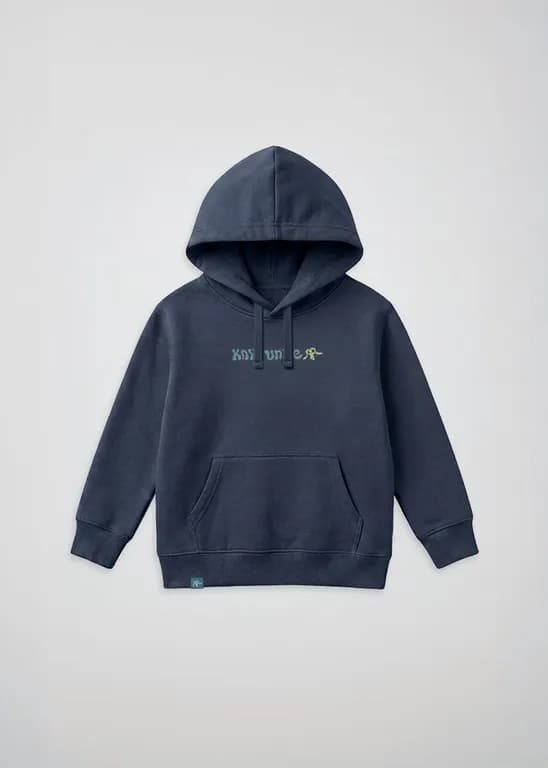 Poleron Hoodie Algodon Print Ninos Azul 5-6 ANOS