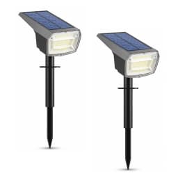 Foco Lampara Estaca Solar LED Jardin Impermeable x2