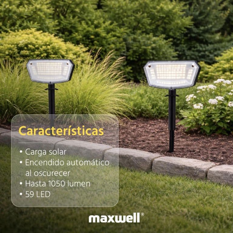 Foco Lampara Estaca Solar LED Jardin Impermeable x2