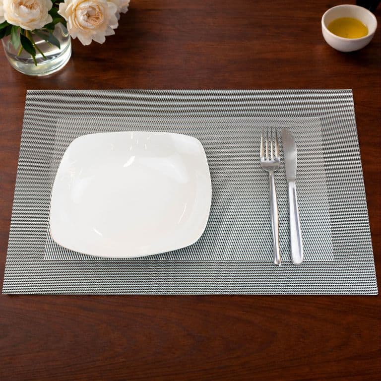 Individual de mesa Home 45x30cm plateado