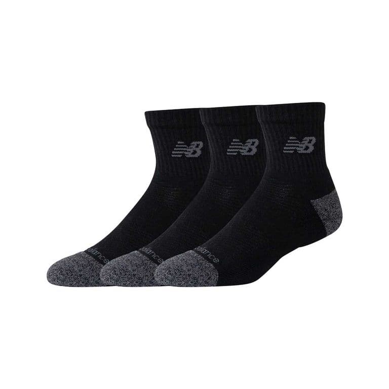 Calcetines 3 Pares Unisex Active Quarter Negro Negro S