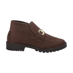 Mocasin Vestir Mujer Gamuza Cafe 37