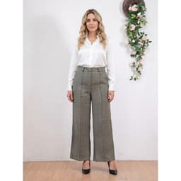 Pantalon Sastrero Mujer Semi Formal Casual Recto Cinturon 5328 Gris L/XL