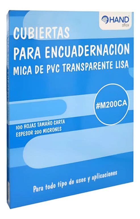 Mica Encuadernar Lisa Carta Natural, 100 Un, 200mic.