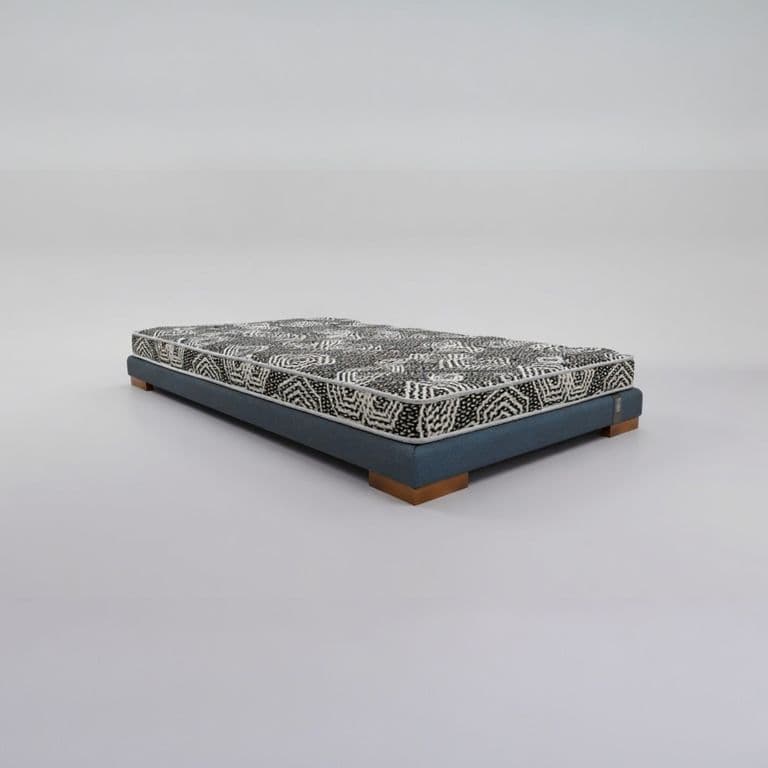 Cama 1 Plaza Box 8 cm L180 cm + Colchon Modelo Ideal - Pata 4.5 Cm