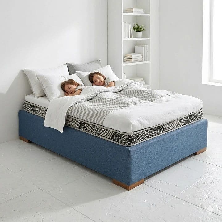 Cama 1 Plaza Box 30 cm L180 cm + Colchon Modelo Ideal - Pata 4.5 Cm