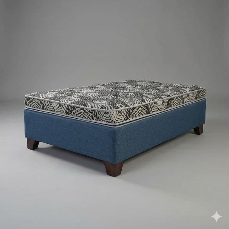 Cama 1 Plaza Box 30 cm L190 cm + Colchon Modelo Ideal - Pata 11 Cm