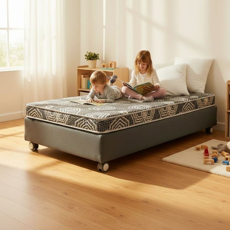 Cama 1.5 Plaza Box 30 cm L190 cm + Colchon Modelo Ideal - Rueda Logo