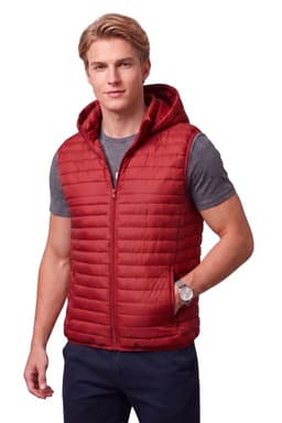 Parka Sin Mangas Hombre Chaqueta Premium Excelente Calidad H72 Rojo 2XL