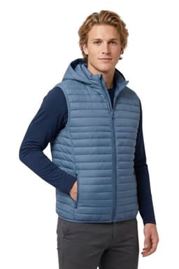 Parka Sin Mangas Hombre Chaqueta Premium Excelente Calidad H72 Azul Petroleo L